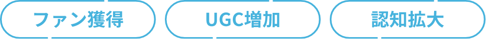 ファン獲得・UGC増加・認知拡大